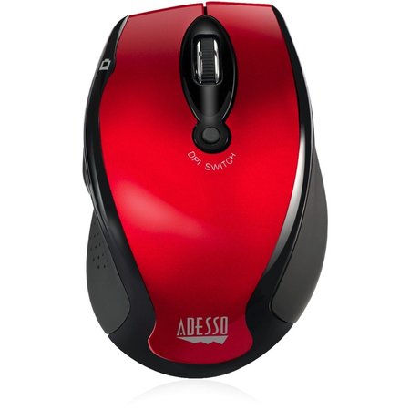ADESSO PUBLISHING Adesso 2.4Ghz Wireless Ergonomic Optical Mouse, ( Red) IMOUSEM20R